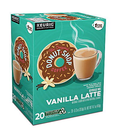 The Original Donut Shop Single-Serve K-Cup, 1-Step Vanilla Latte, Box of 20