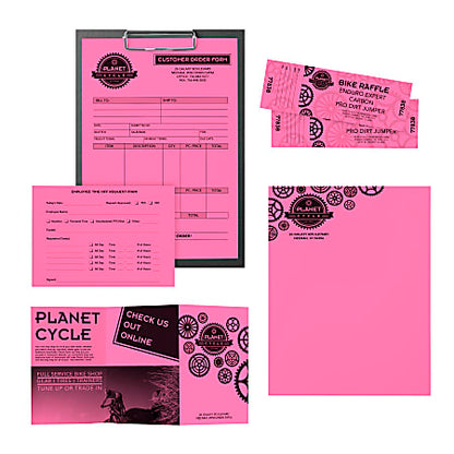 Astrobrights Colored Multi-Use Print & Copy Paper, Letter Size 8 1/2" x 11", 24 Lb, Pulsar Pink, Ream Of 500 Sheets