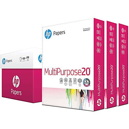 Papers MultiPurpose20 8.5x11 Inkjet Copy & Multipurpose Paper - White - 96 Brightness - Letter - 8 1/2" x 11" - 20 lb Basis Weight - 3 / Carton